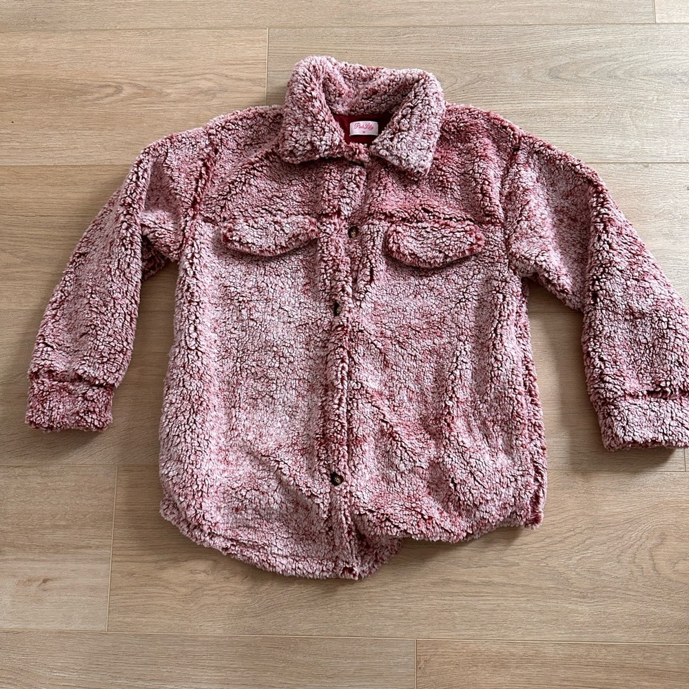*SOLD* Burgandy Sherpa Jacket size medium